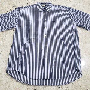 Faconnable BLUE WHITE STRIPED Long Sleeve Shirt